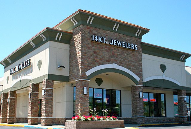 Exterior of the 14 Karat Jewelers store on Five Mile Road in Livonia